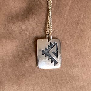 Tommy Singer Native American Sterling Silver Pendant and Chain